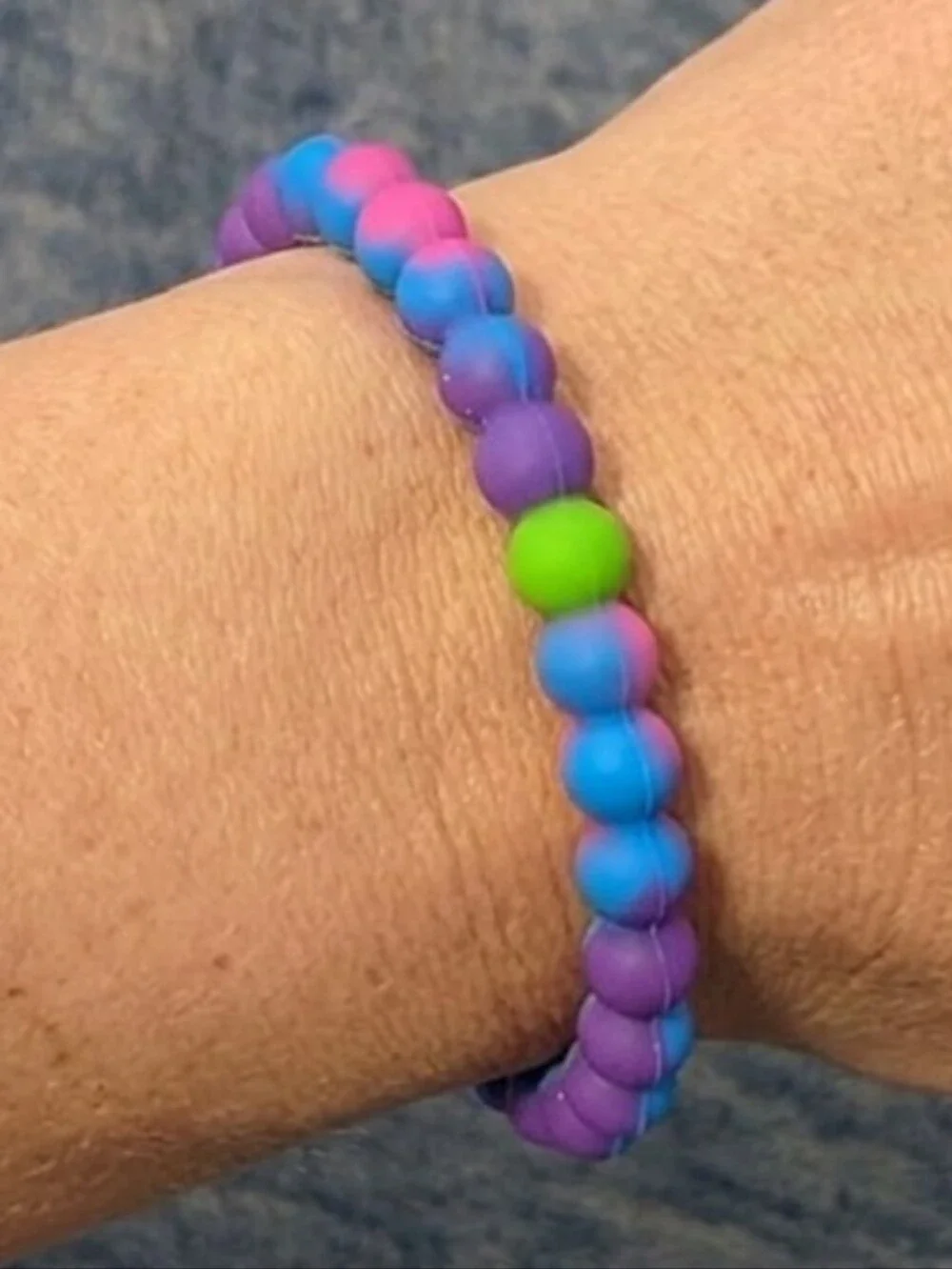 Lokai Kids Balance Bracelet NWT - Pink, Blue, Purple, & Accent Yellow/Green